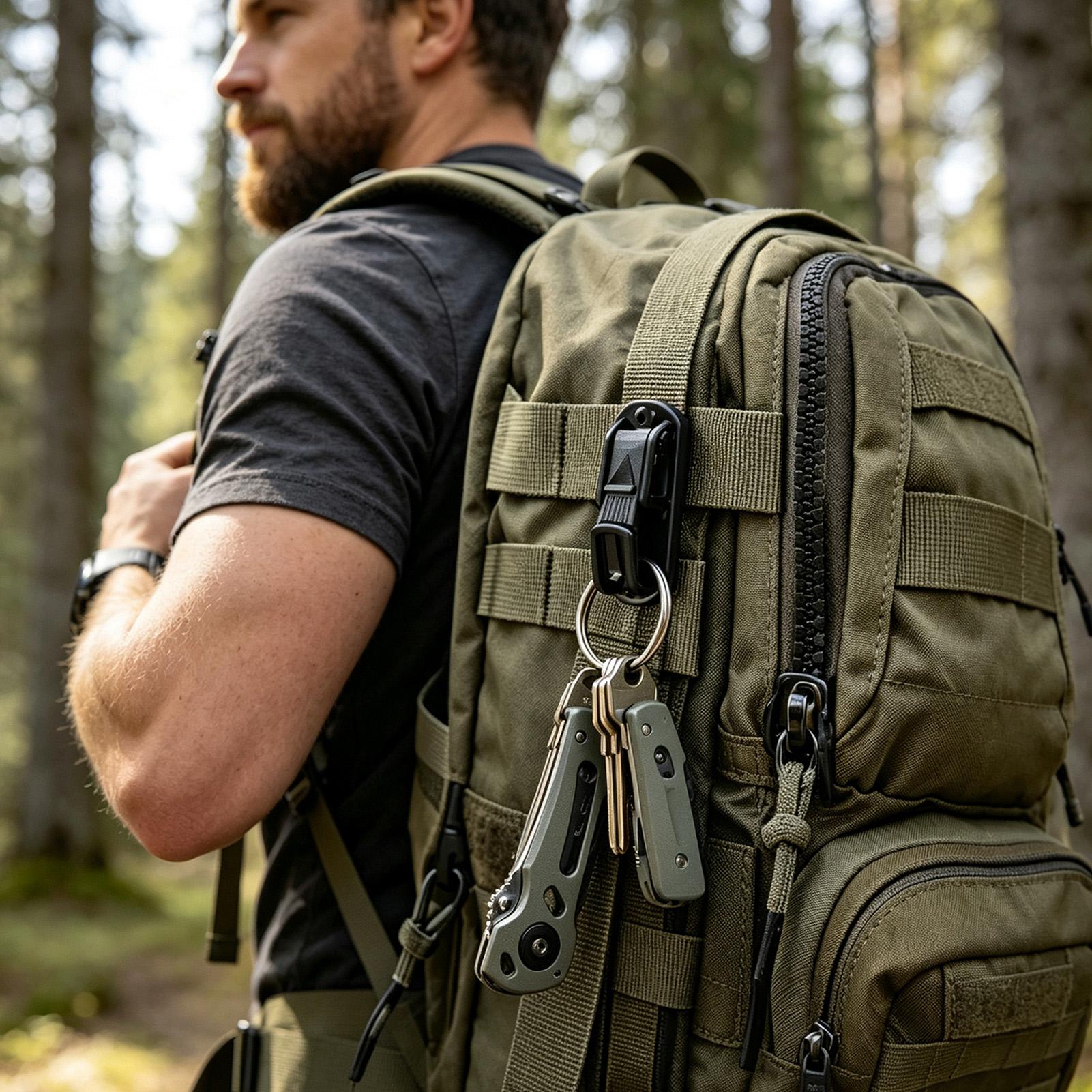 1 ชิ้น คลิปหนีบกุญแจเข็มขัด อเ - Outdoor Adventure Backpack บทวิจารณ์และราคา