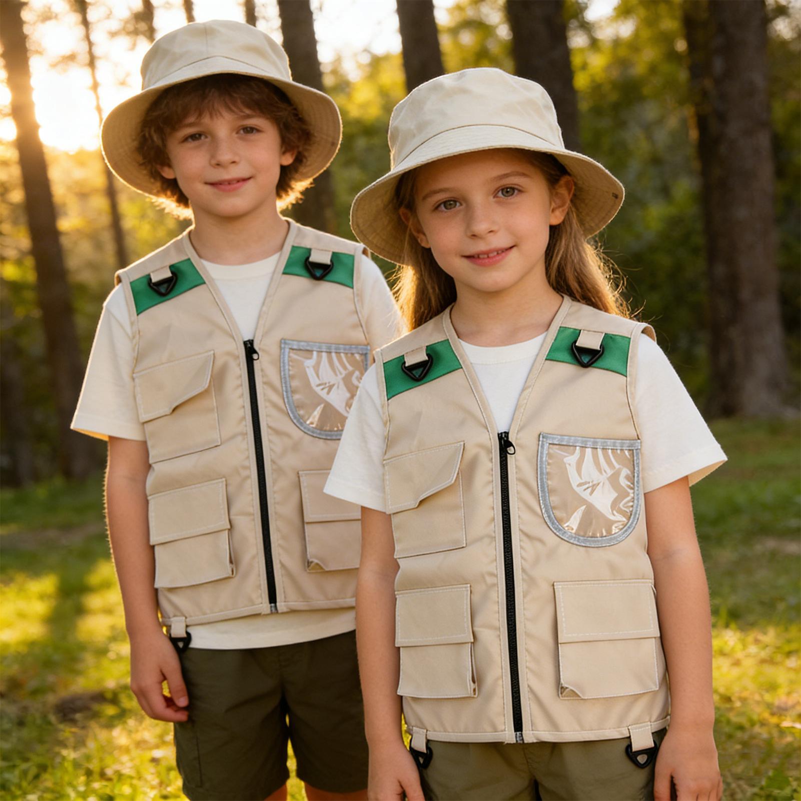 ชุดหมวกและเสื้อกั๊กนักสำรวจสำห - Outdoor Adventure Kit For Kids บทวิจารณ์และราคา